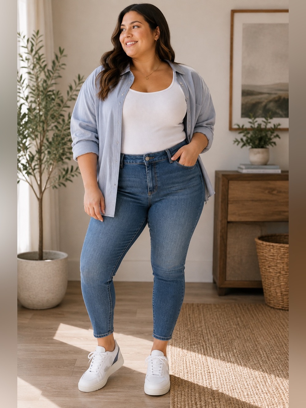 DL1961 Emma Skinny Low Rise Instasculpt Blue Denim Jeans